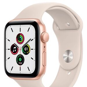 Apple Watch SE (1st Generation GPS) 44mm Gold Aluminum Case with Starlight Sport